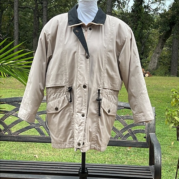 Vintage London Fog Cream Utility Jacket …009-Hanger - Picture 2 of 15